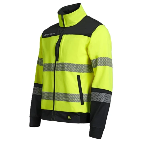 Jacheta stretch HiVis subtire 210g/m2 , negru-galben