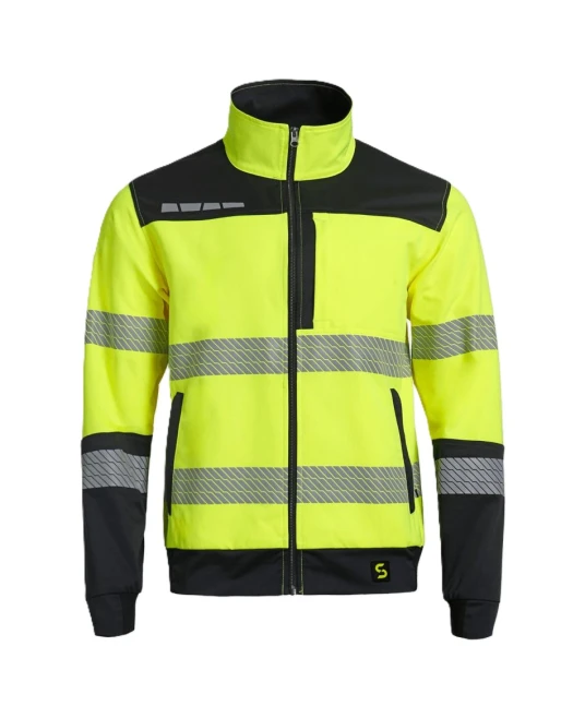 Jacheta stretch HiVis subtire 210g/m2 , negru-galben