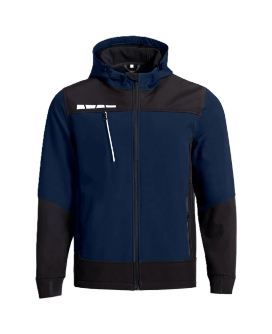 Softshell cu gluga Runna, accesorii reflectorizante, bleumarin