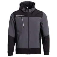 Softshell cu gluga Runna, accesorii reflectorizante, gri