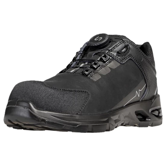 Pantofi de protectie S3S cu rozeta, accesorii reflectorizante, negru
