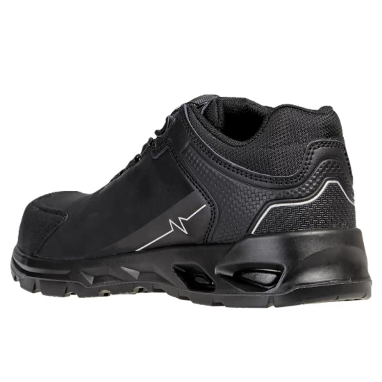 Pantofi de protectie S3S cu rozeta, accesorii reflectorizante, negru