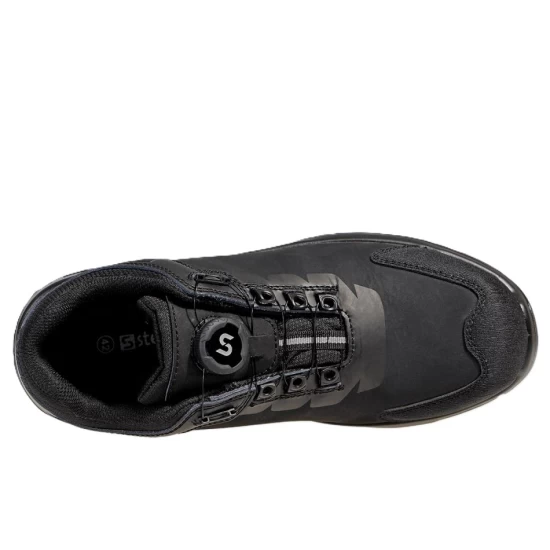 Pantofi de protectie S3S cu rozeta, accesorii reflectorizante, negru
