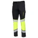 Pantaloni stretch tercot HiVis, elastan 210g/m2, negru-galben
