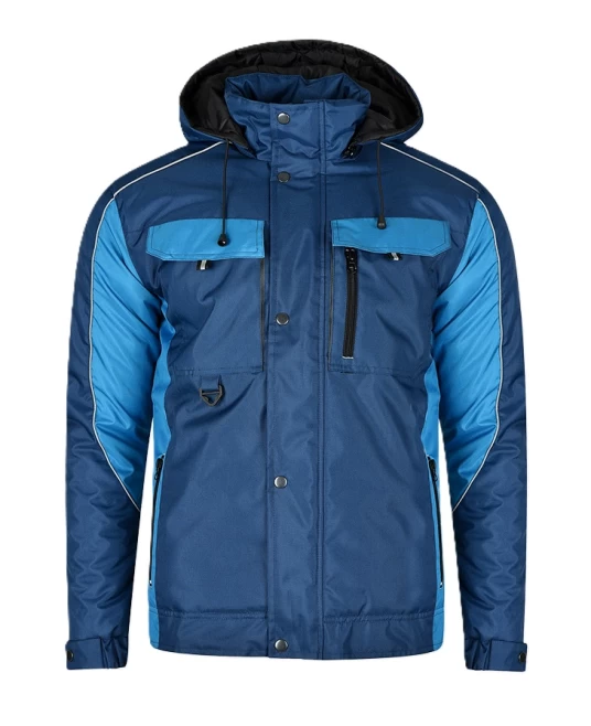 Jacheta vatuita impermeabila, certificata EN342 rezistenta frig, albastru