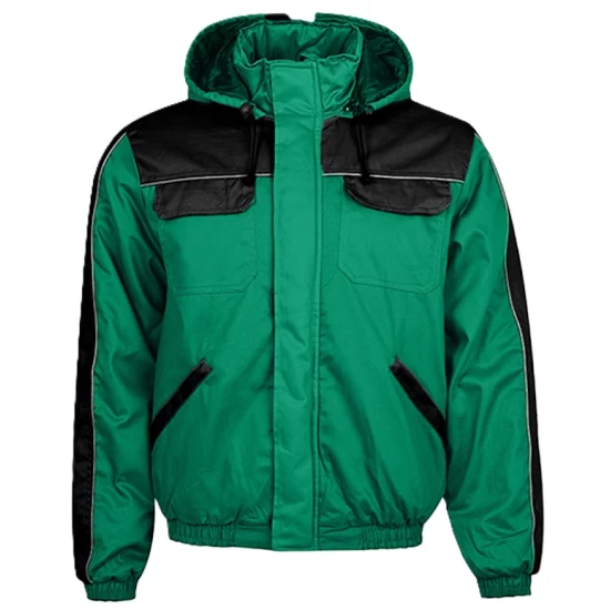 Jacheta vatuita bumbac hidrofobizat, verde cu negru Jacheta vatuita bumbac hidrofobizat, verde cu negru