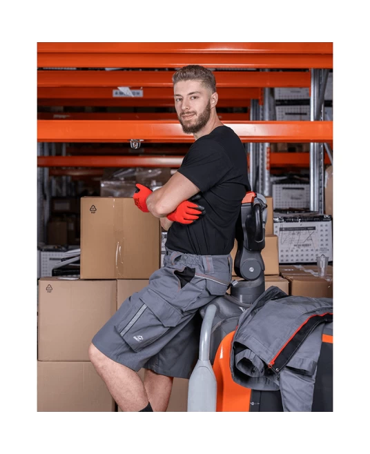 Pantaloni scurti de lucru bumbac Raptors, gri rosu  Pantaloni scurti de lucru bumbac Raptors, gri rosu